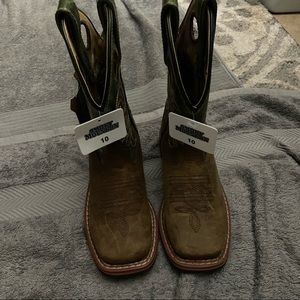 Boys leather cowboy boots